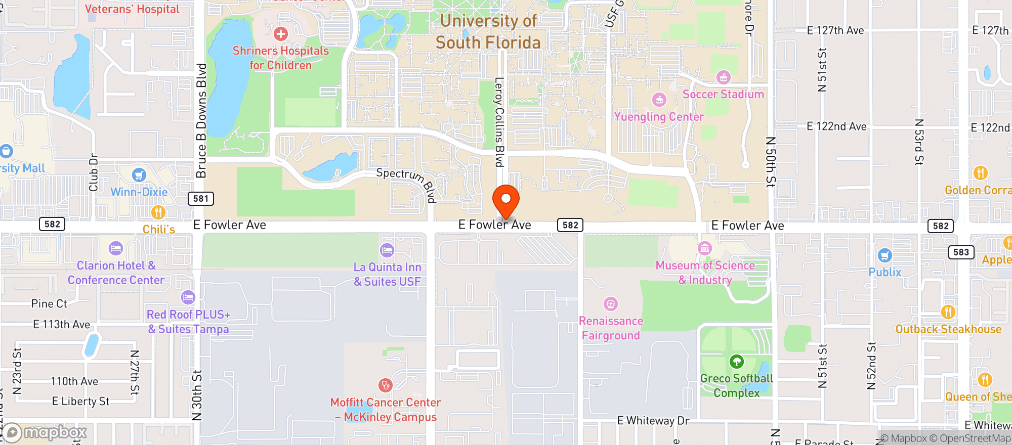 Map showing Publix Super Market