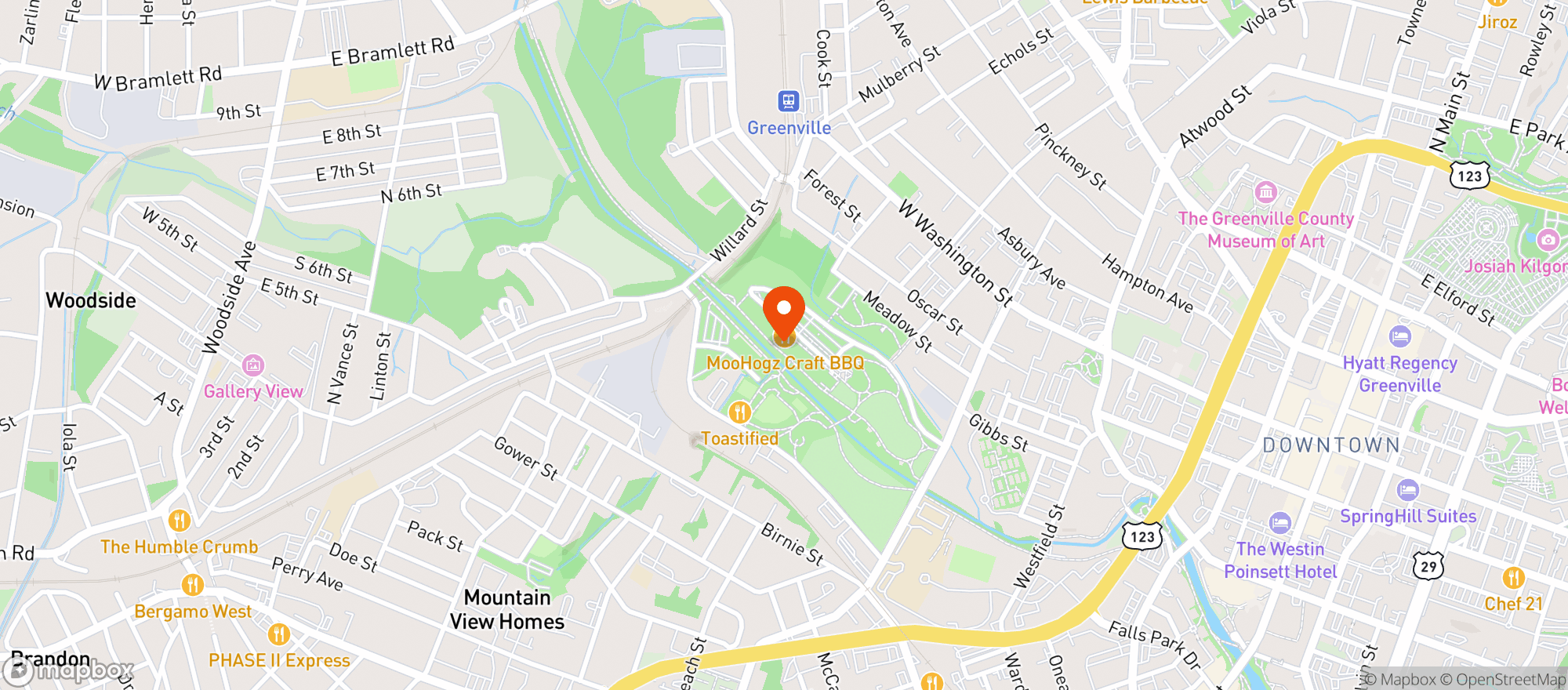 Map showing Golden Brown And Delicious