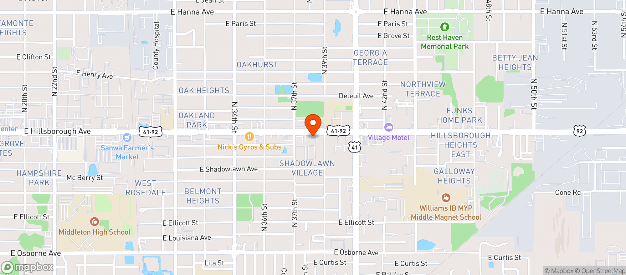 Map showing (c)abc Liquors 87