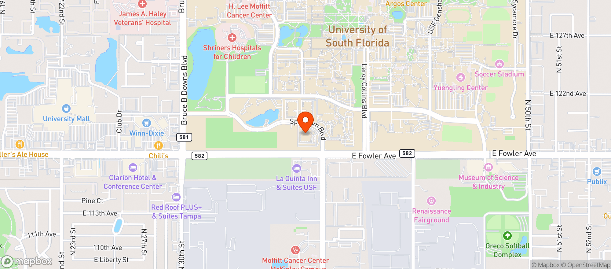 Map showing Embassy Suites