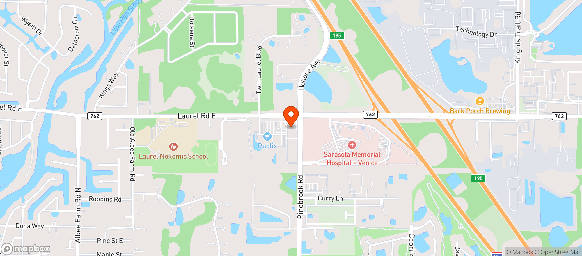 Map showing Circle K #7200