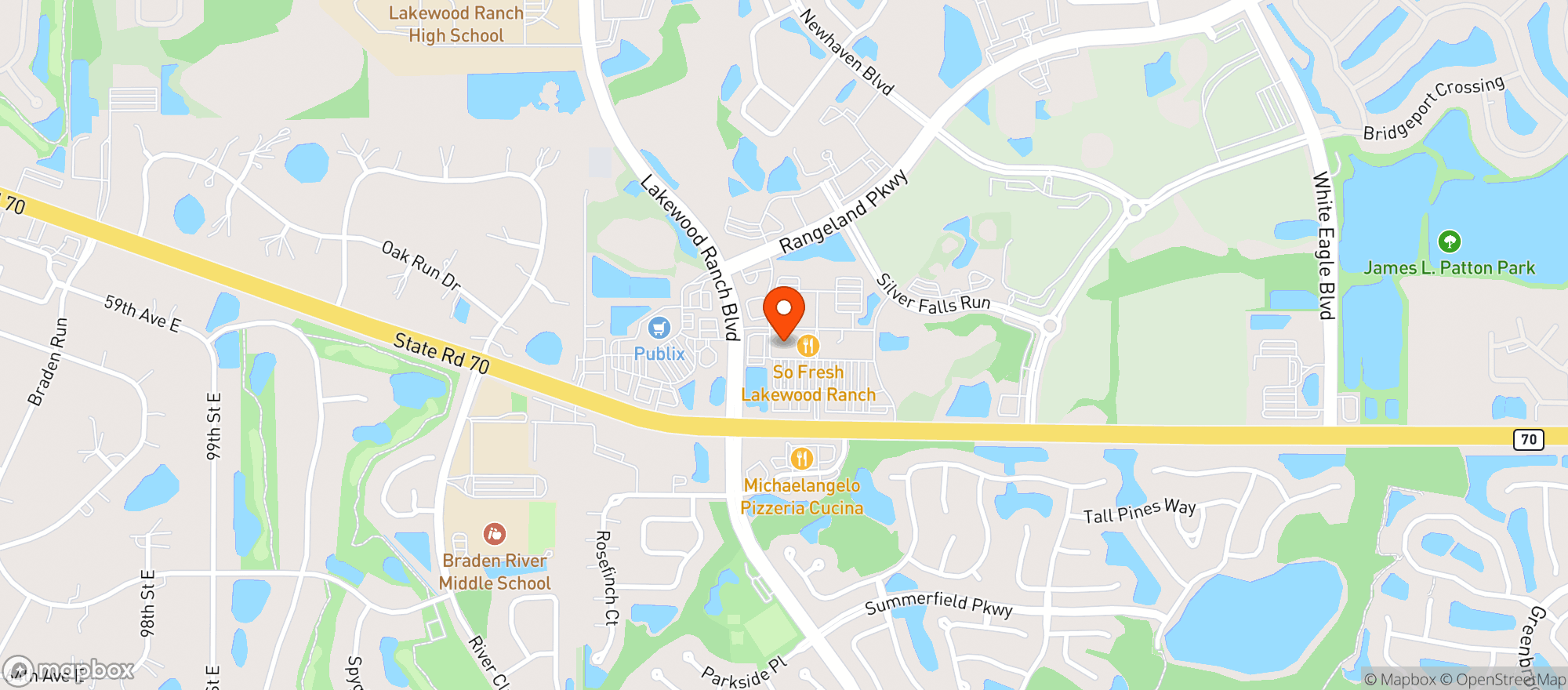 Map showing The Fresh Market