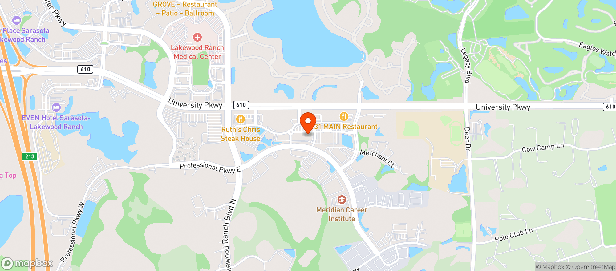Map showing Chamberlins Natural Foods - Lakewood Ranch