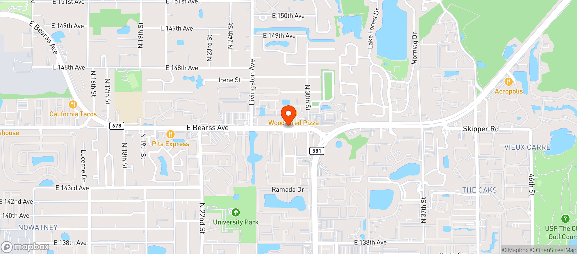Map showing Kays Kitchen