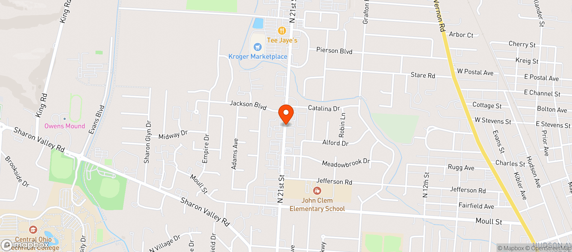Map showing Kwik N Kold