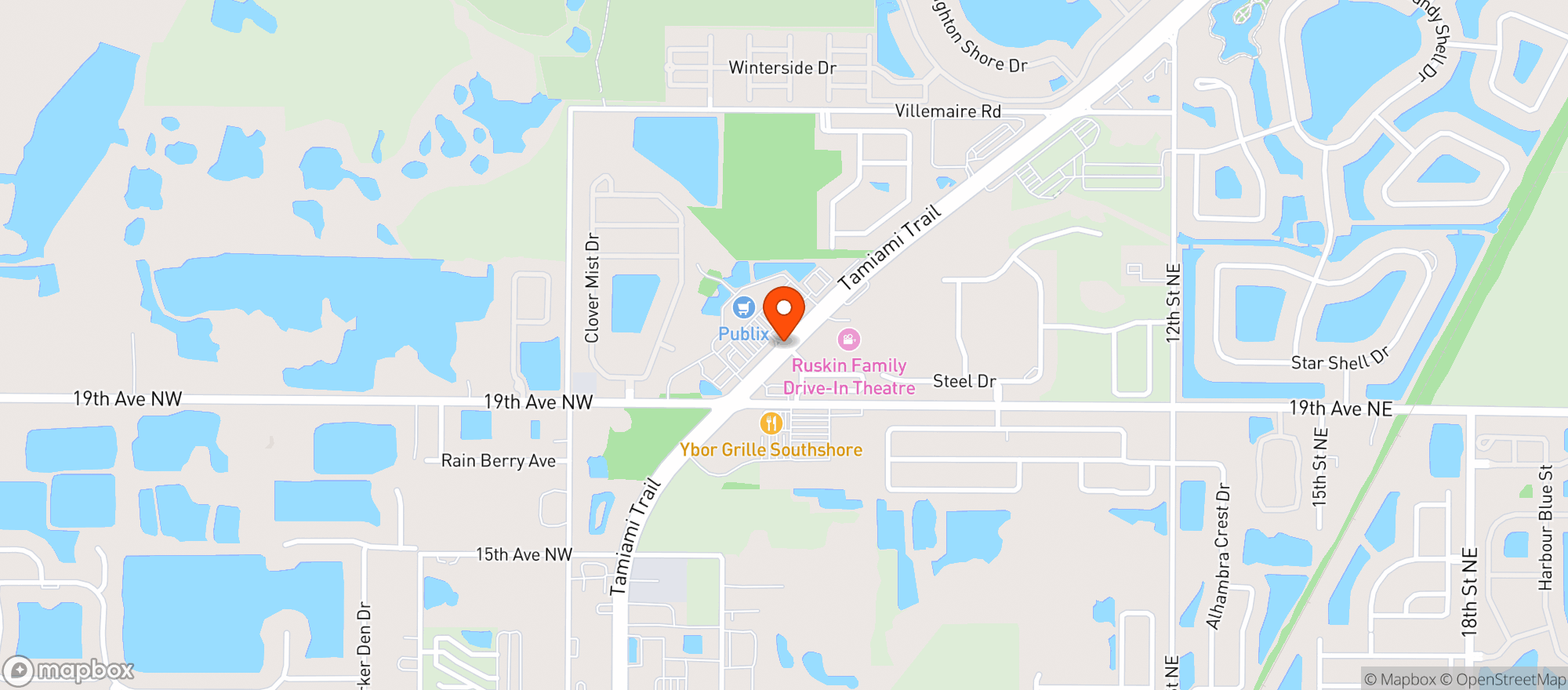 Map showing Publix Super Market