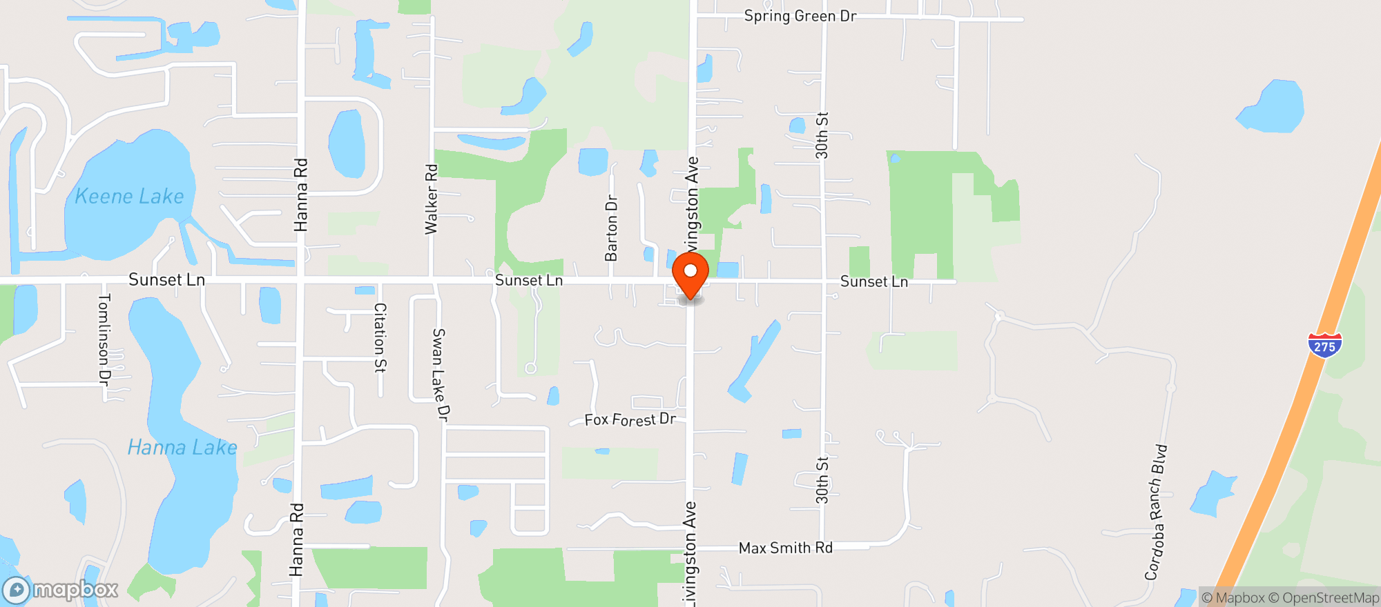 Map showing Southern Eaze Bar & Grill
