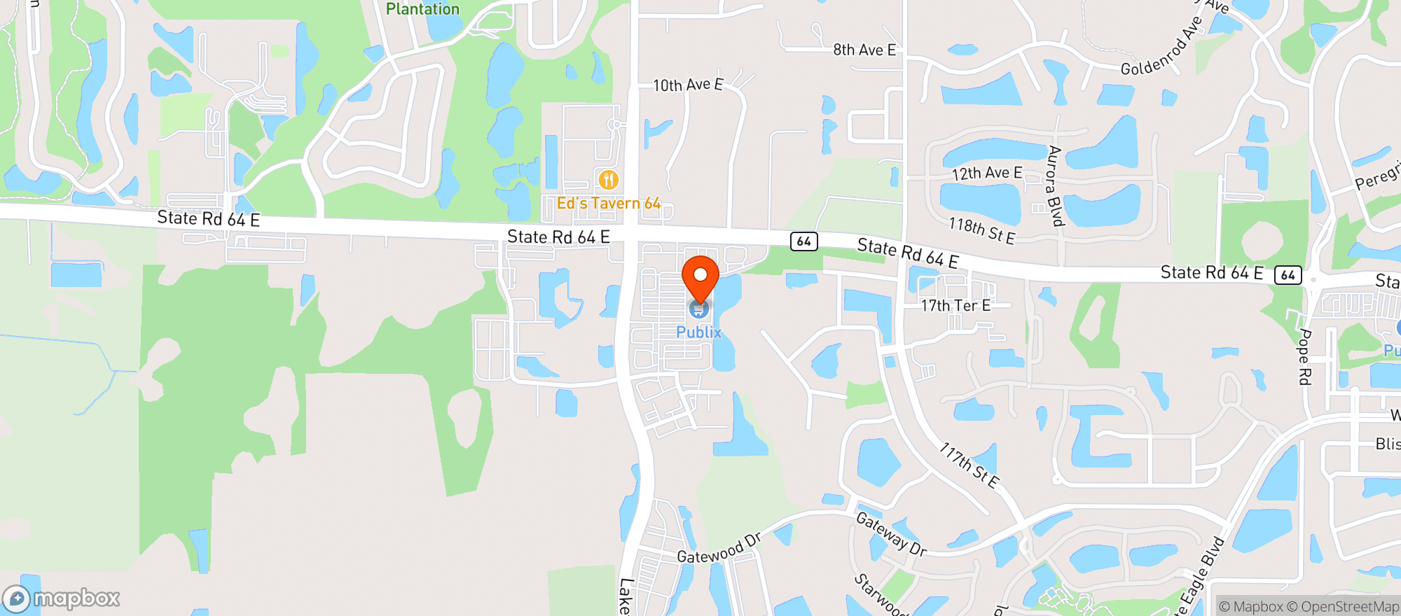 Map showing Publix