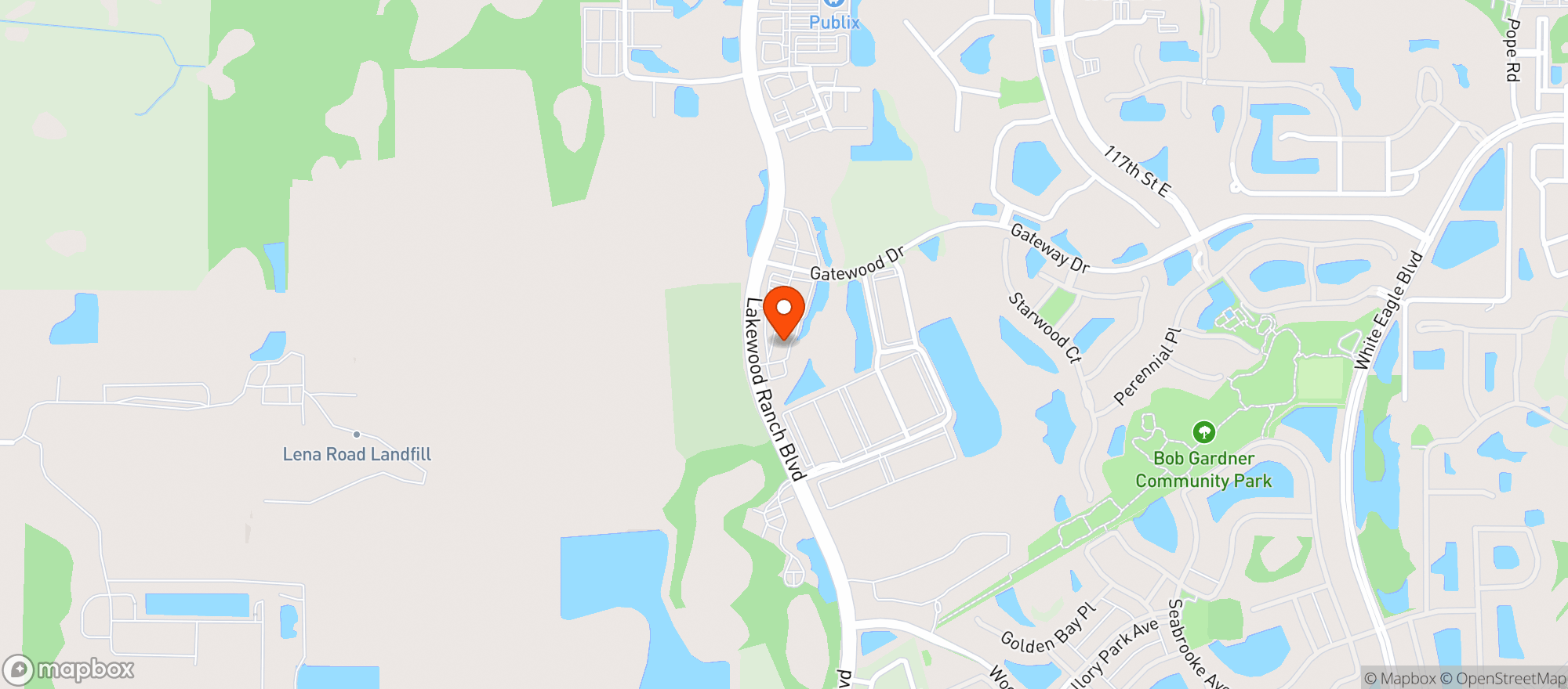 Map showing Big Top Brewing - Lakewood