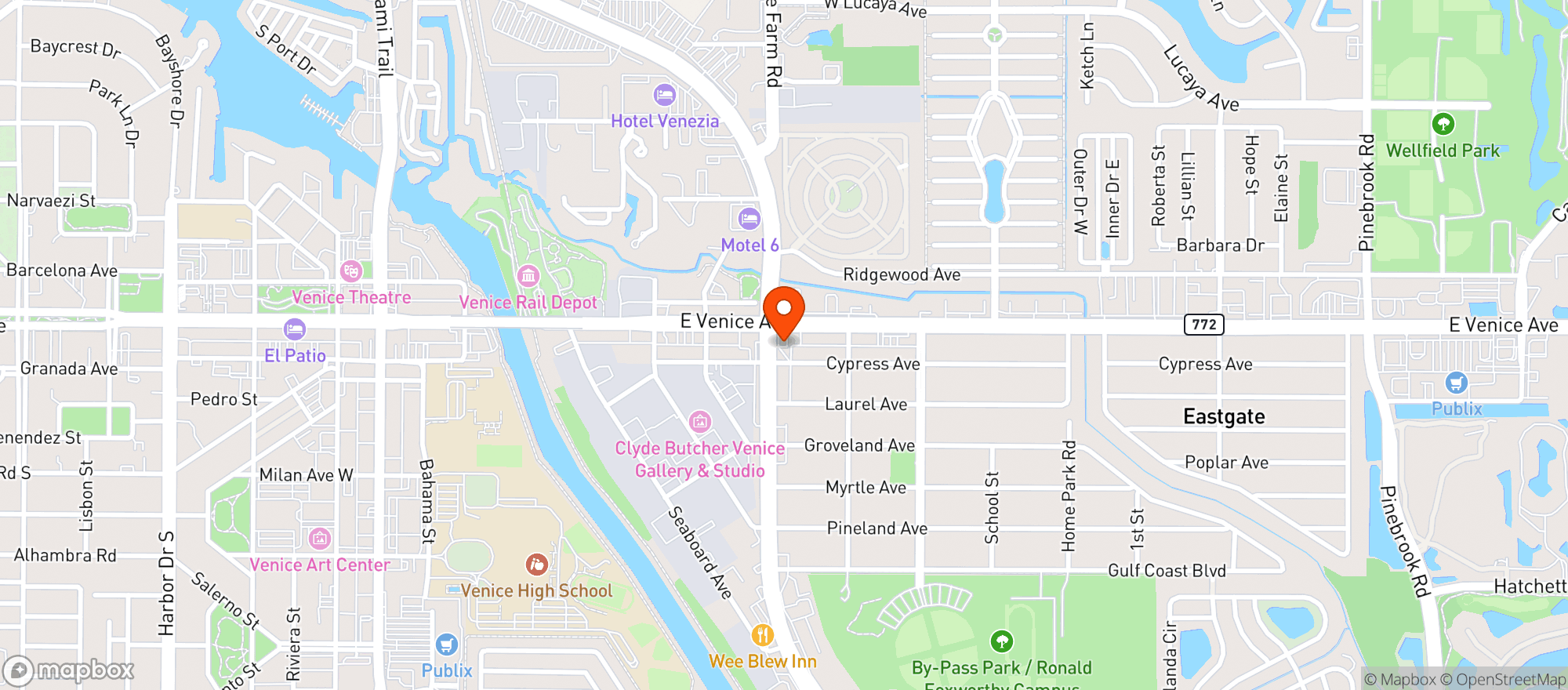 Map showing Circle K #2709825