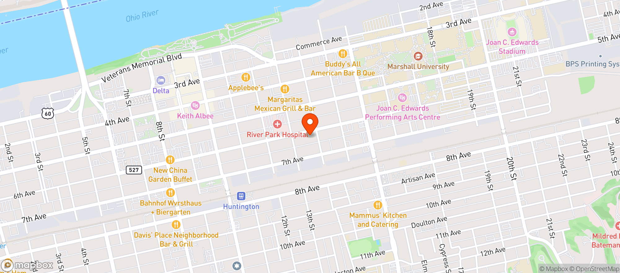 Map showing La Famiglia