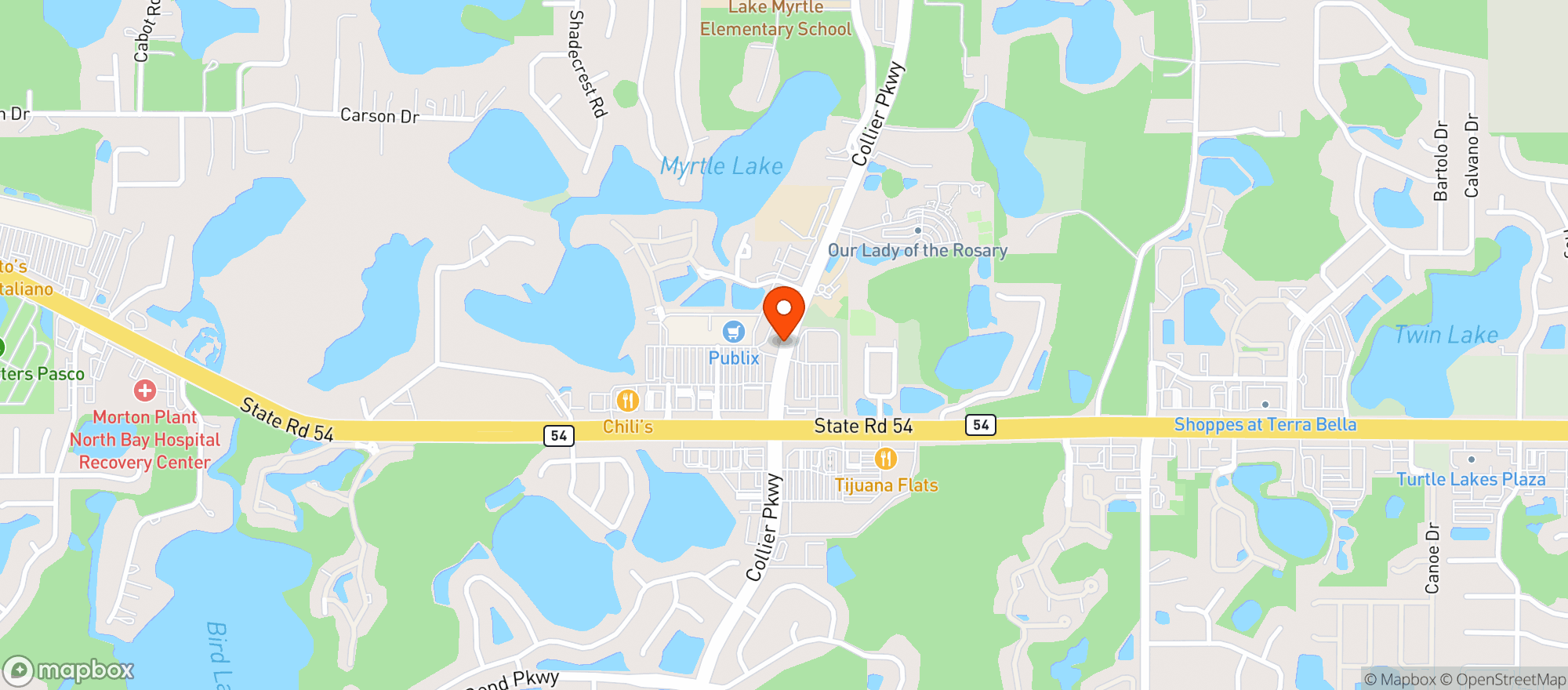 Map showing Publix Super Market