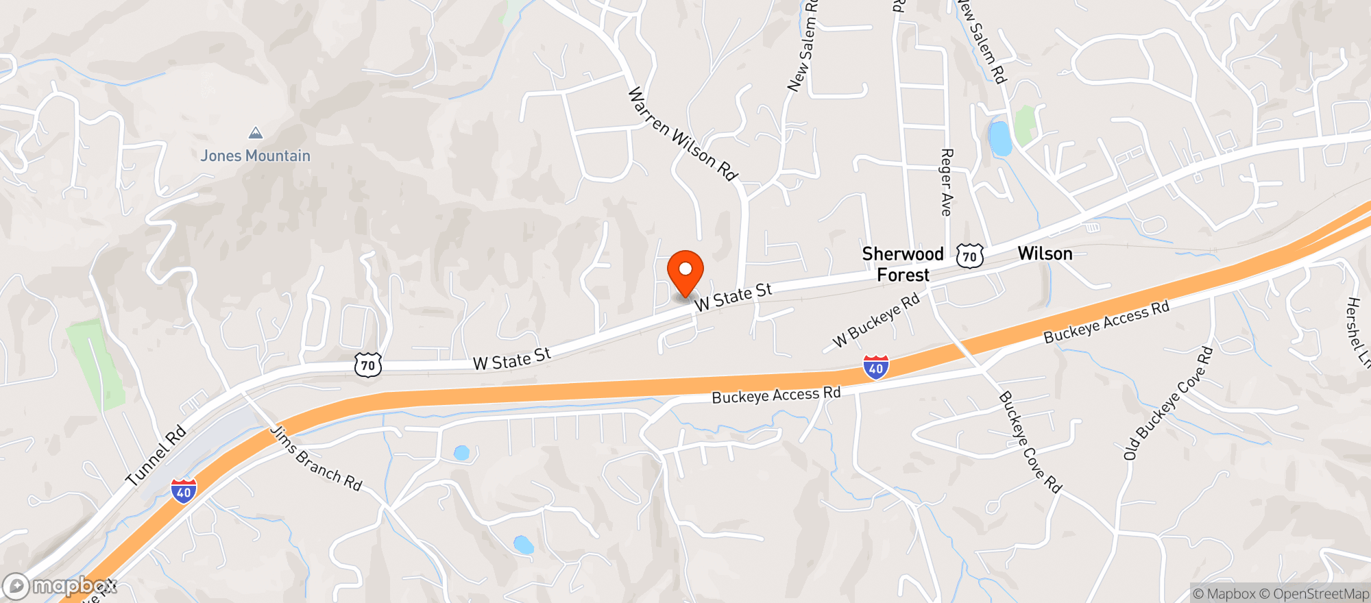 Map showing Stop N Go