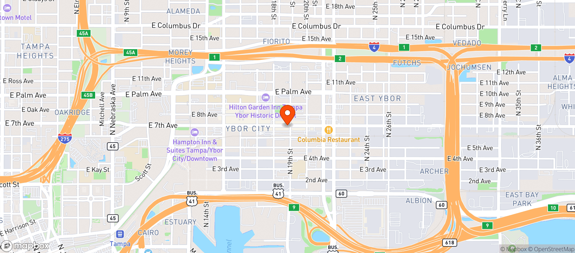 Map showing Acropolis Greek Taverna