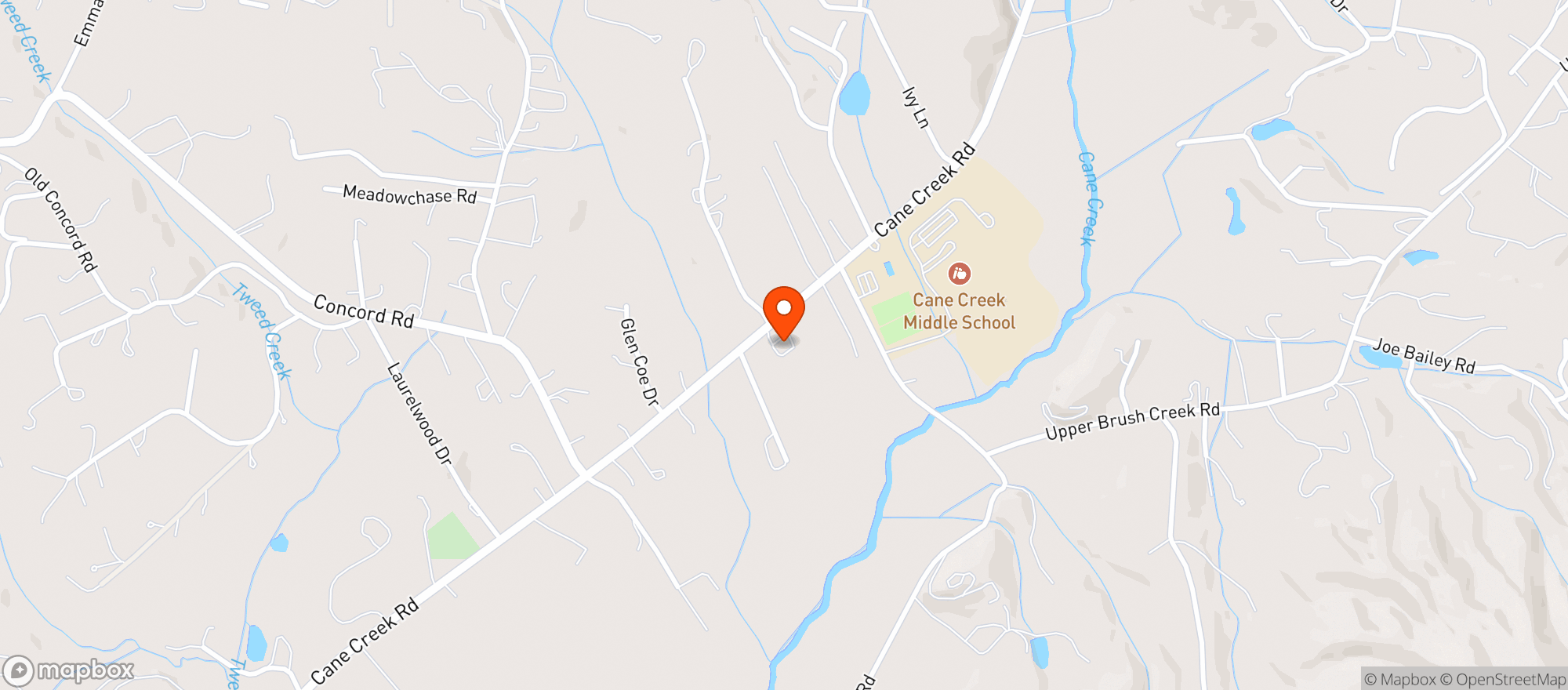 Map showing Cane Creek Station