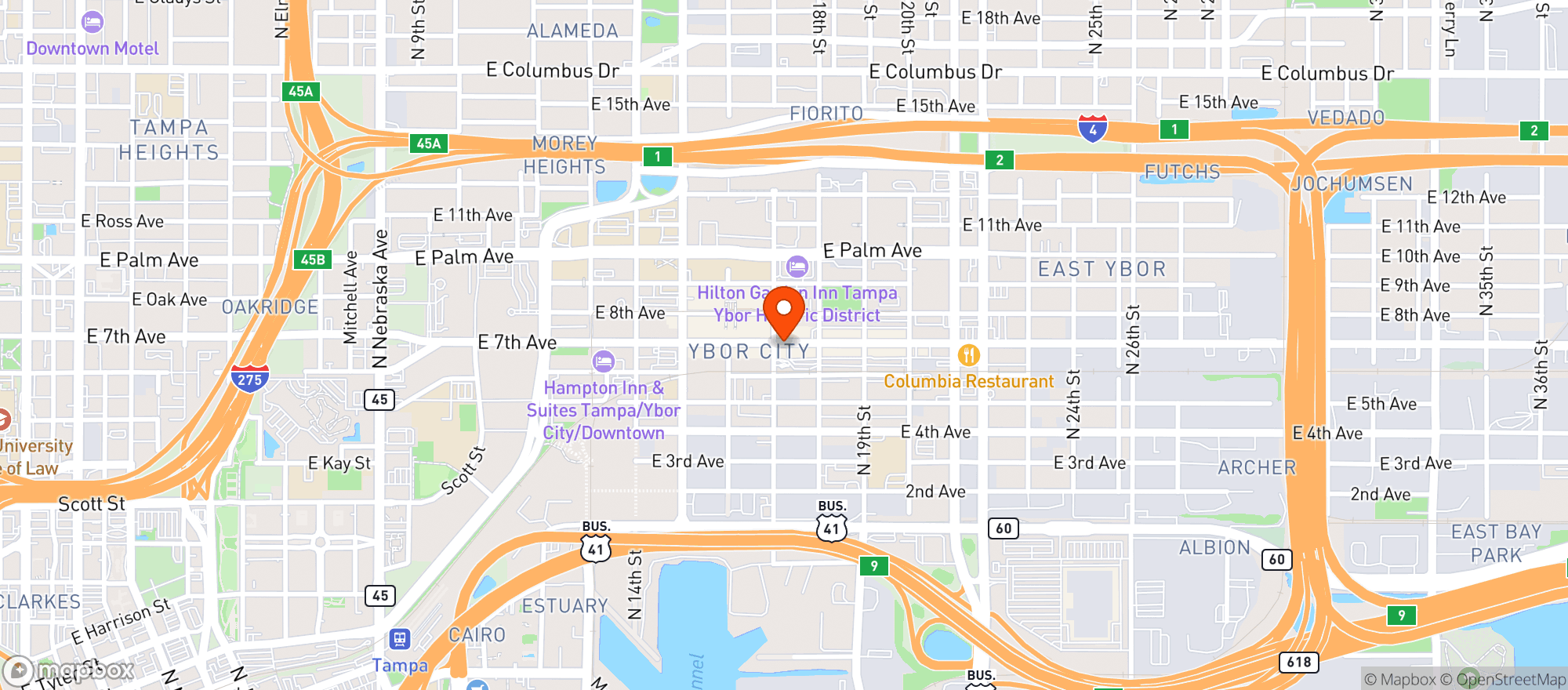 Map showing (b) Doppel Decker (ybor)