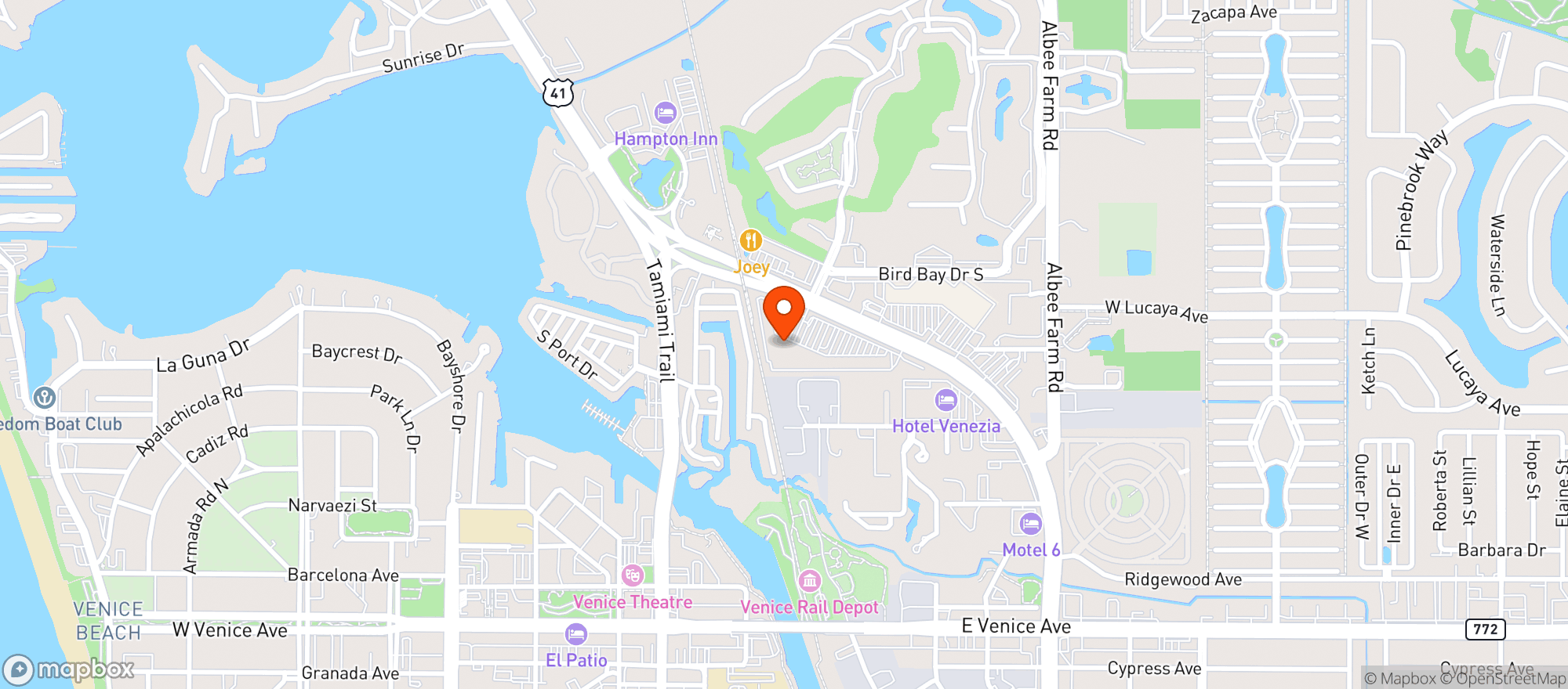 Map showing Venice Liquor & Wine