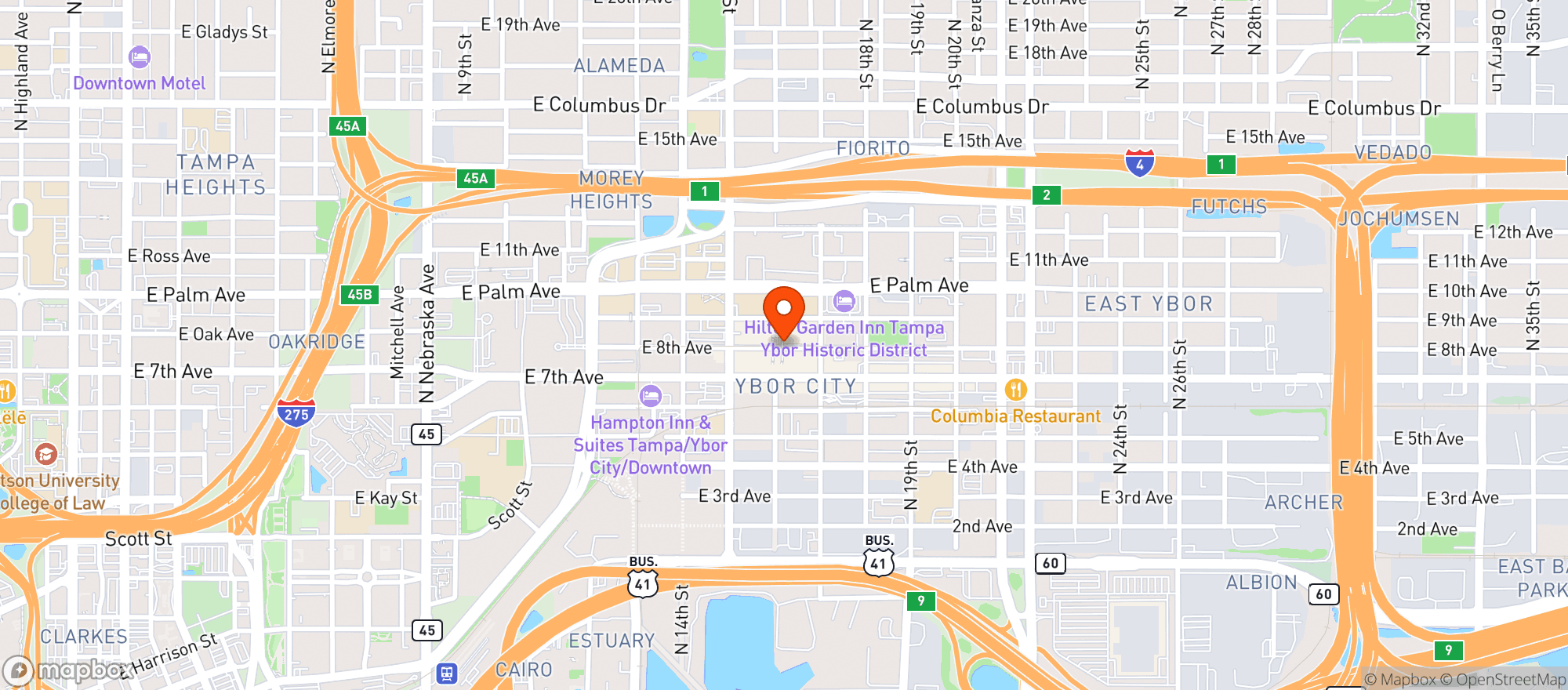 Map showing Improv Comedy Club