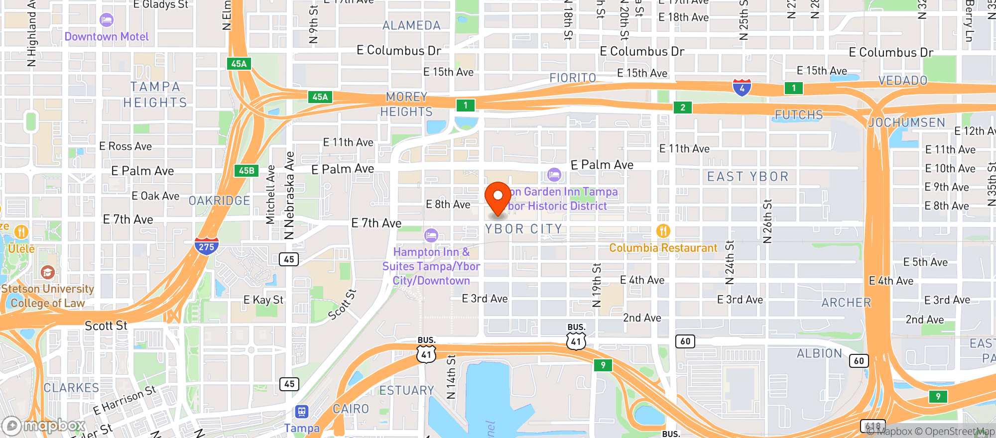 Map showing The Reservoir Bar