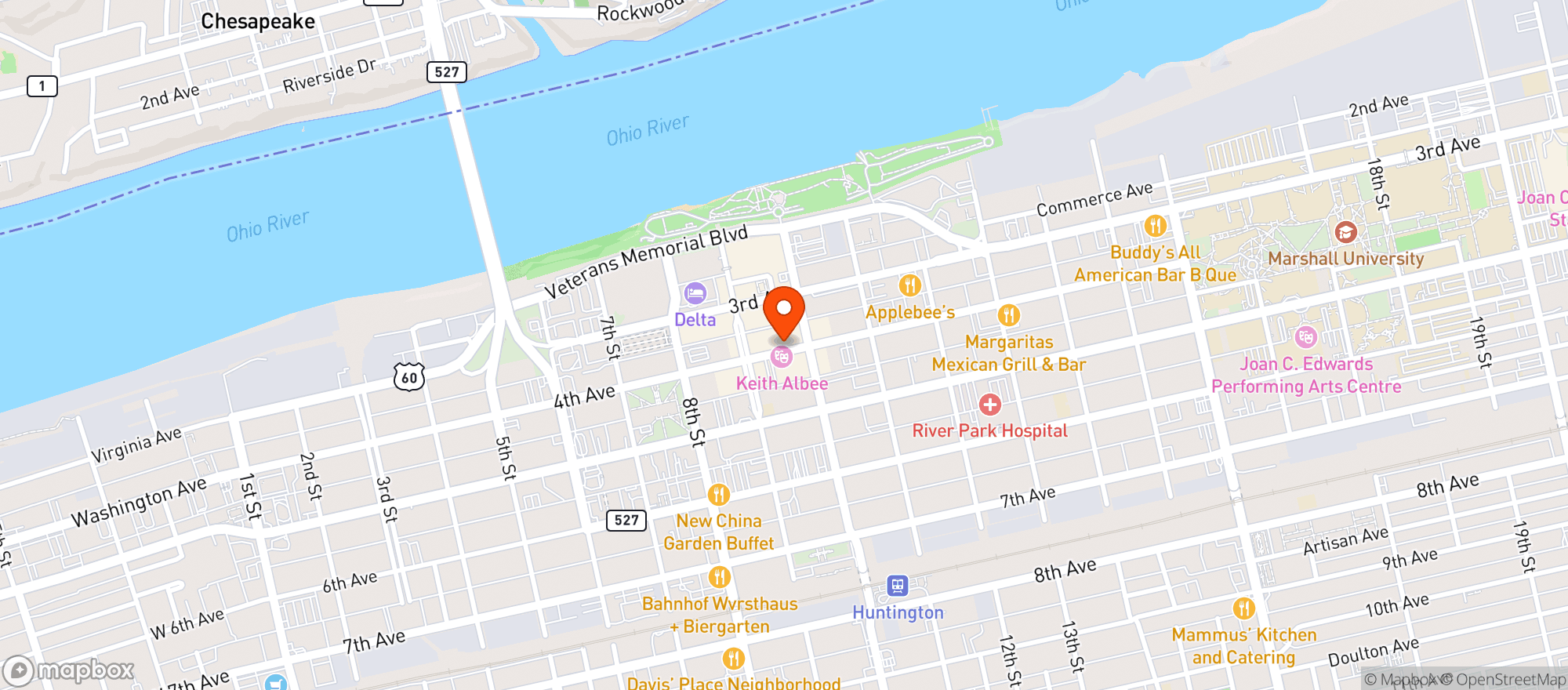 Map showing Jockey Club