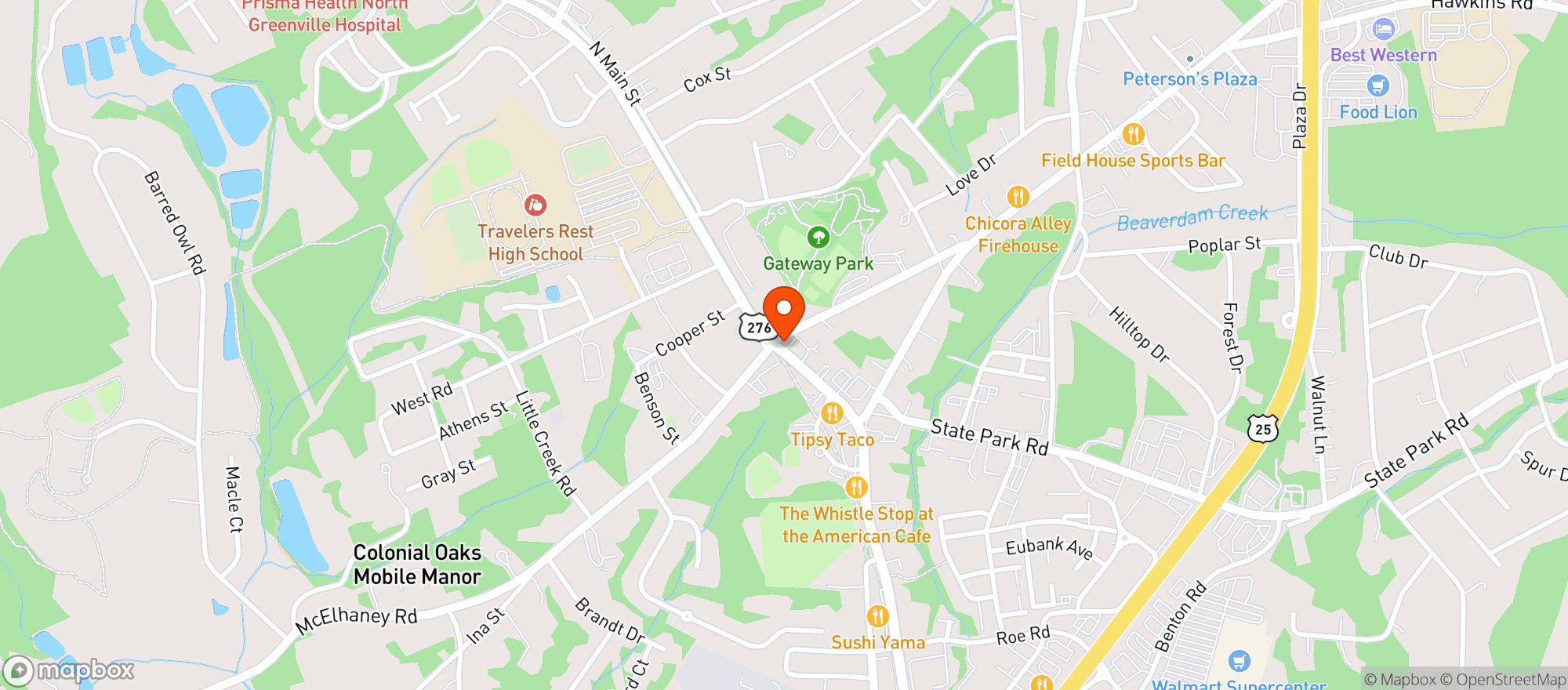 Map showing Topsoil Inc
