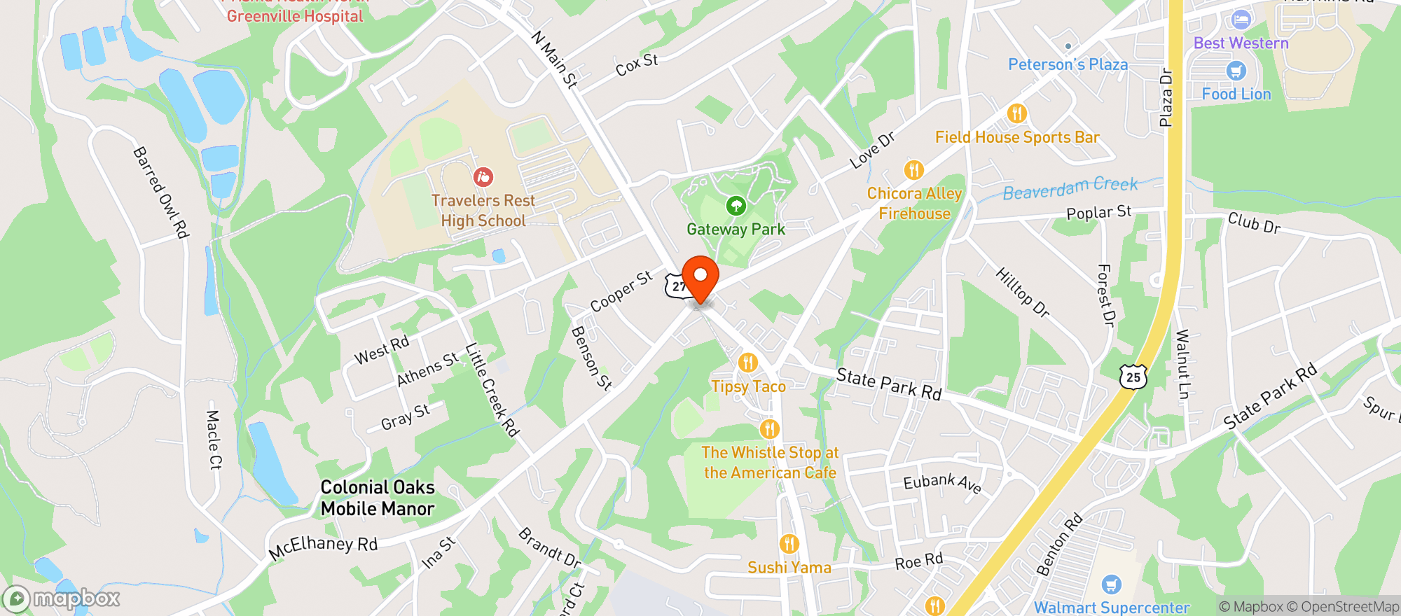 Map showing Community Tap