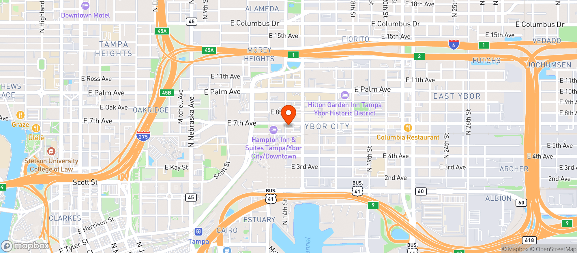 Map showing Southern Nights Tampa