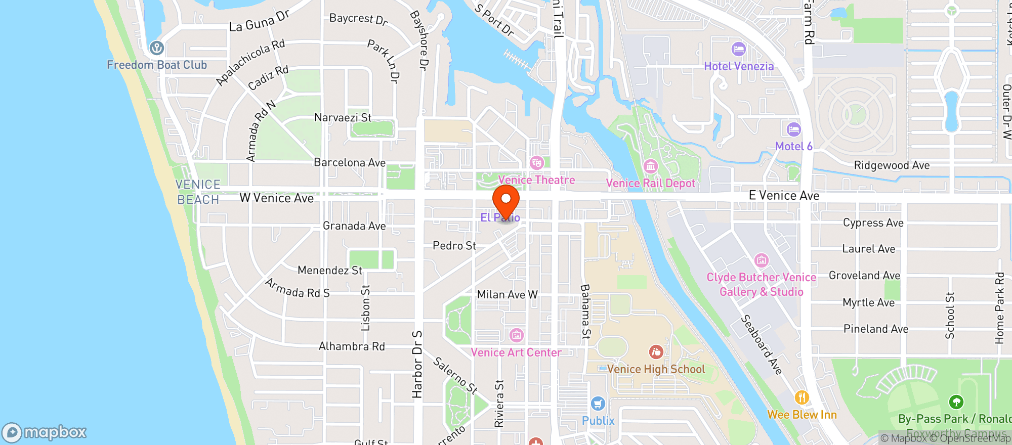 Map showing The Zebra Wine Bar & Piano Bar