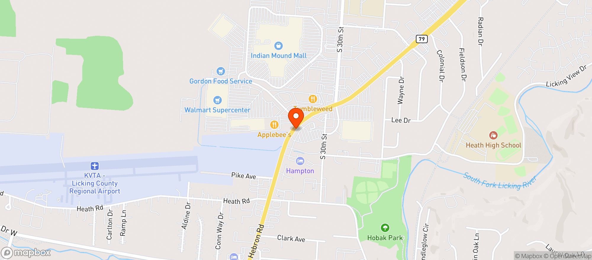 Map showing Kroger