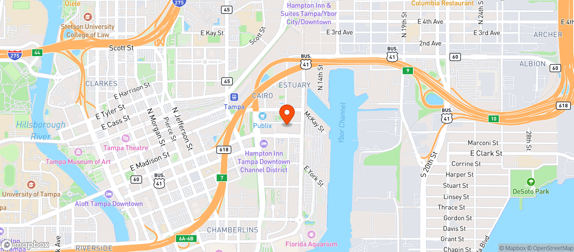 Map showing Pour House