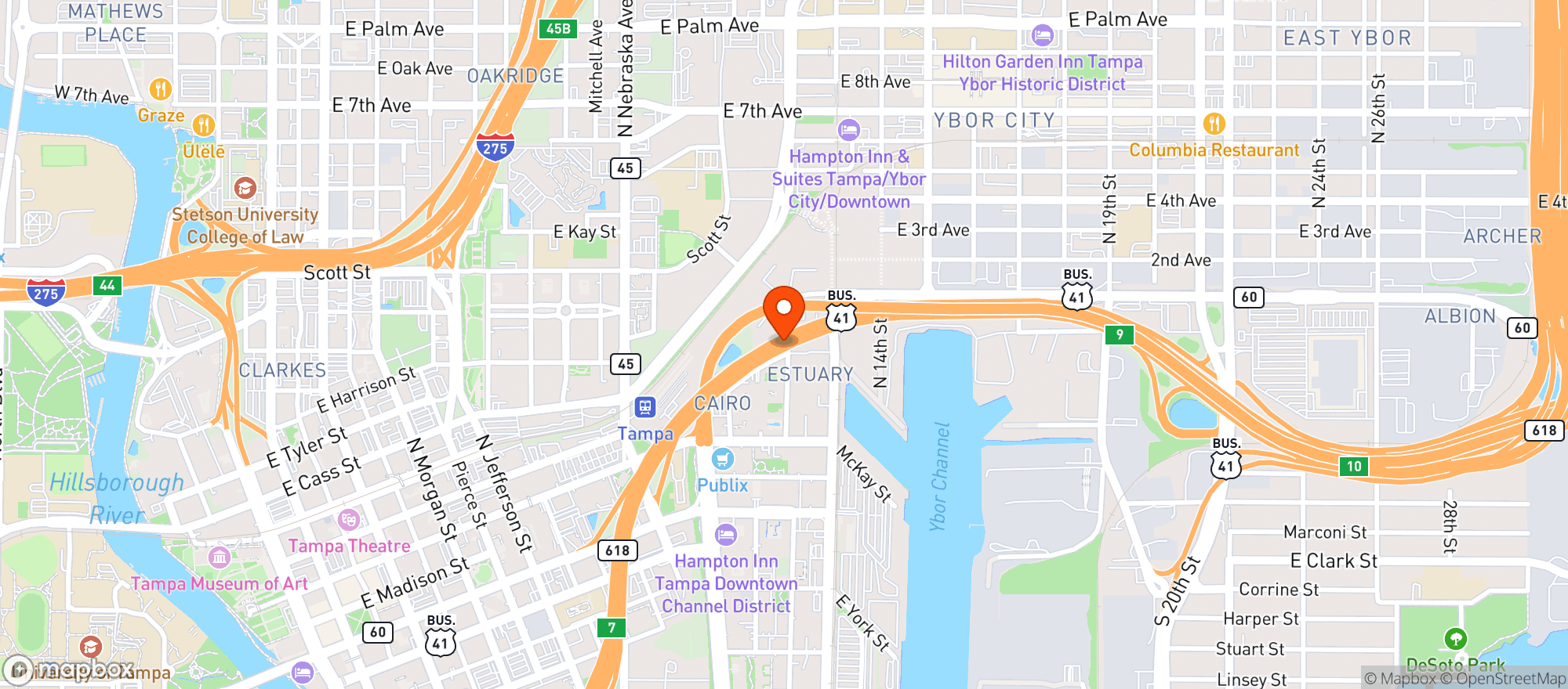 Map showing Four Green Fields Irish Pub
