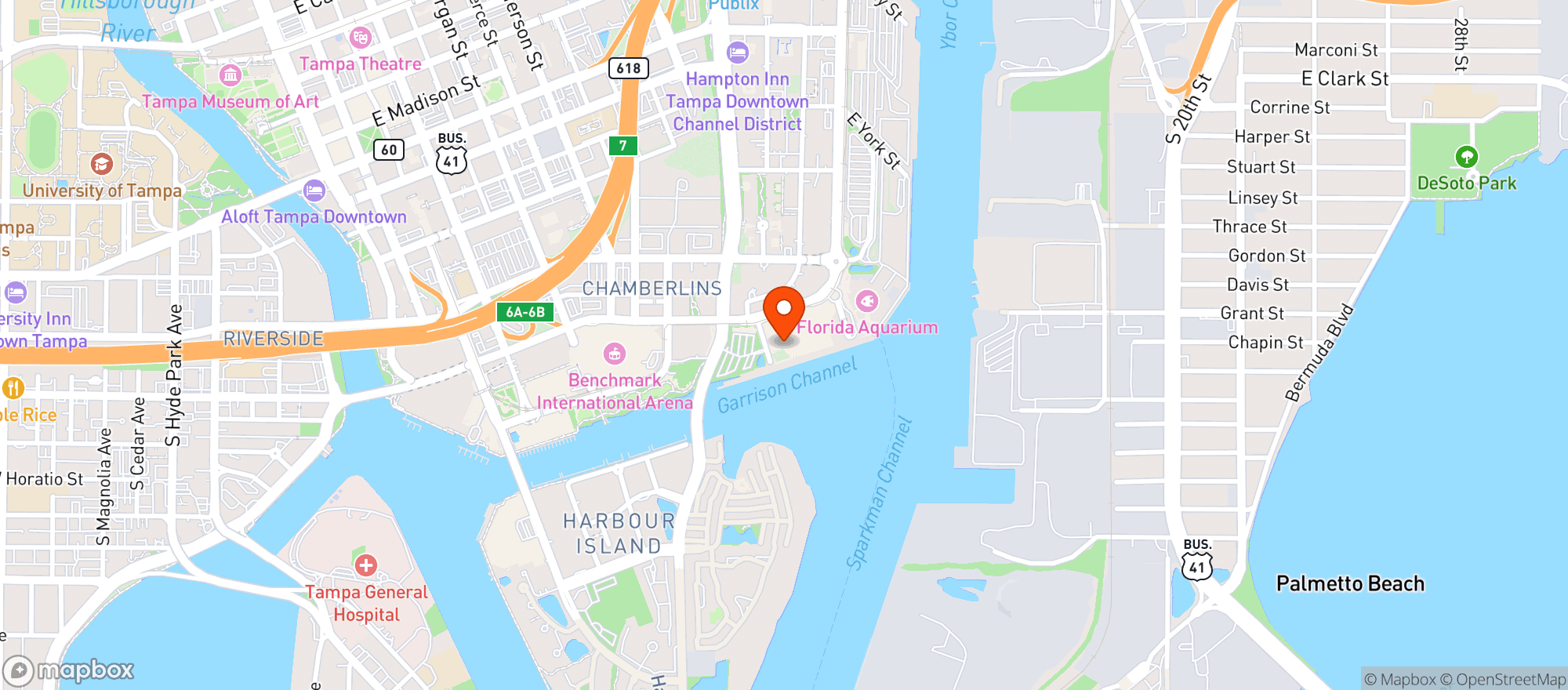 Map showing Sparkman Wharf