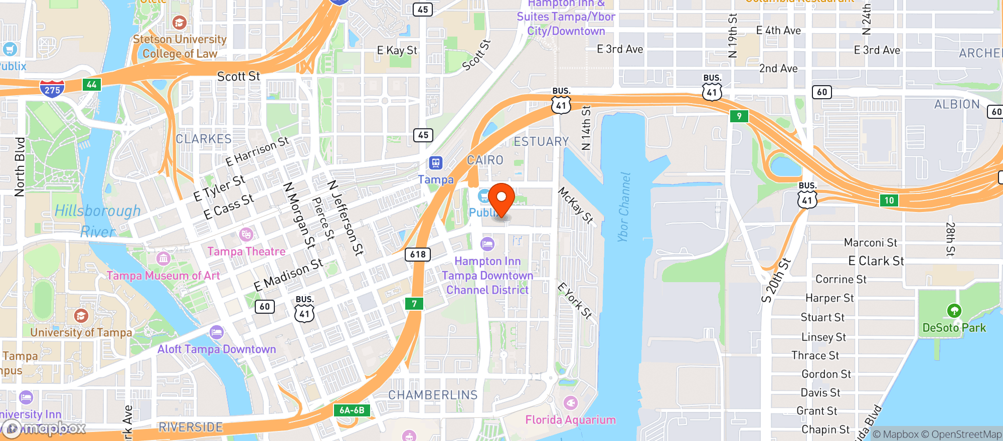 Map showing City Dog Cantina