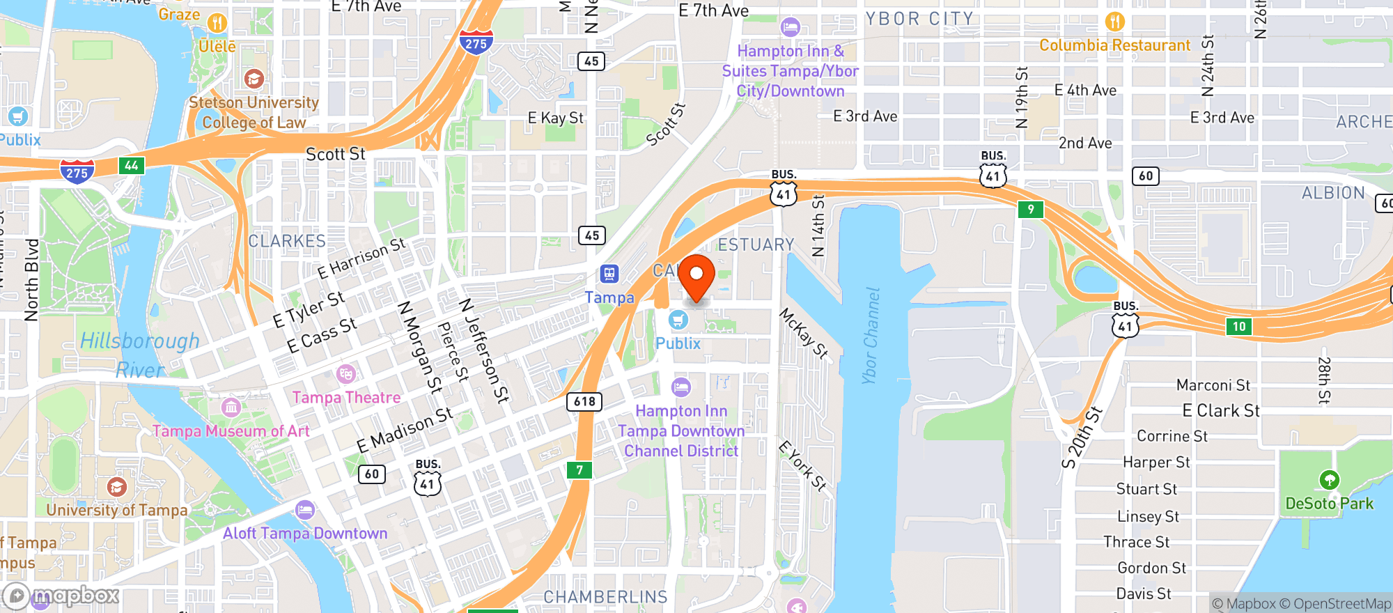 Map showing Publix Super Market