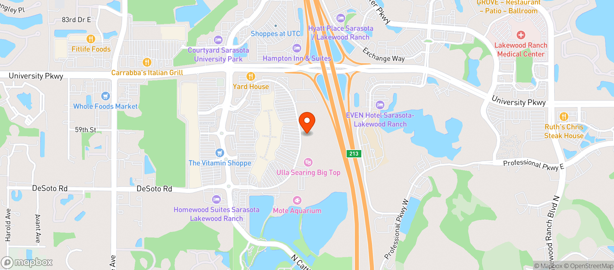 Map showing Yard House