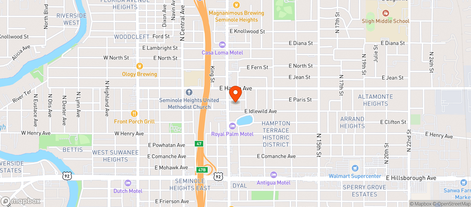 Map showing Publix