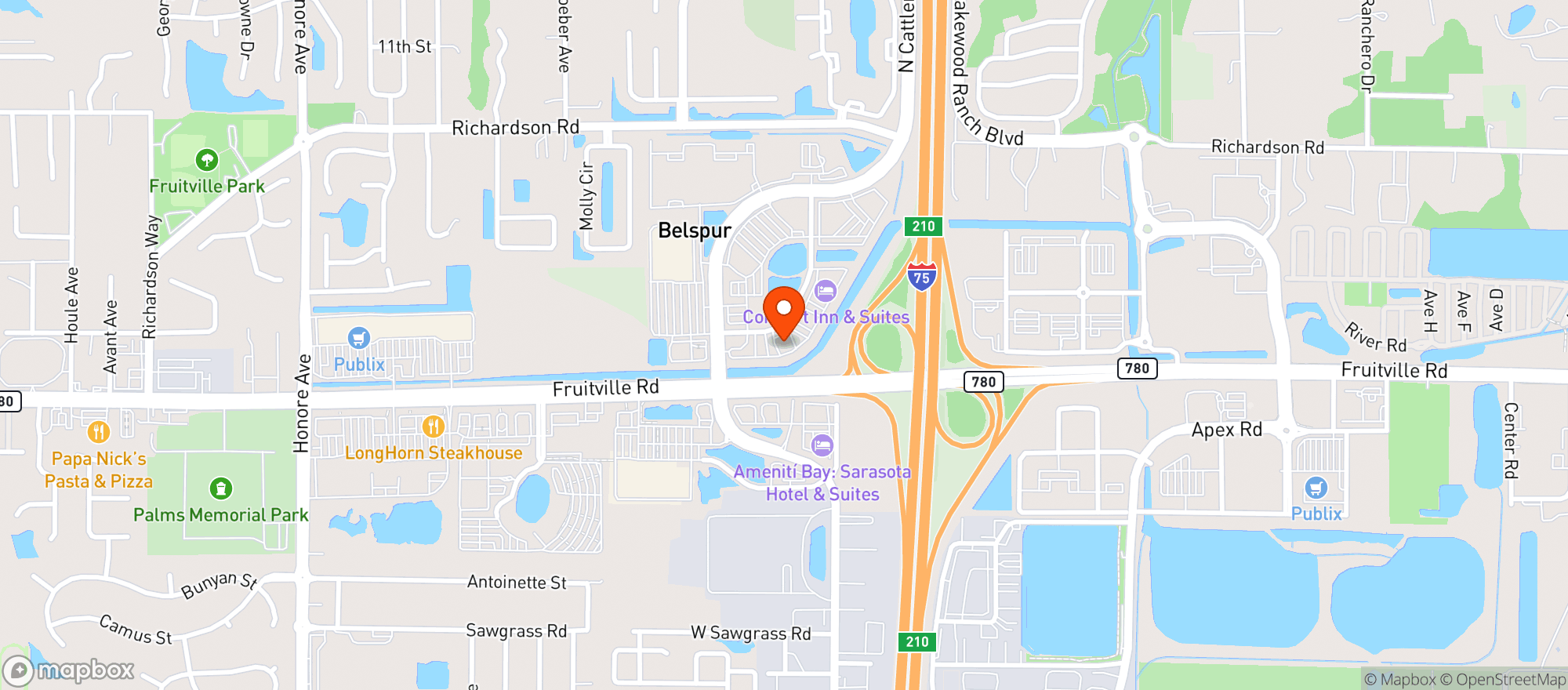 Map showing Rodizio Grill