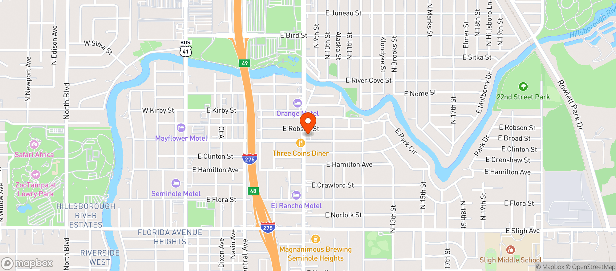 Map showing Alpine Liquors