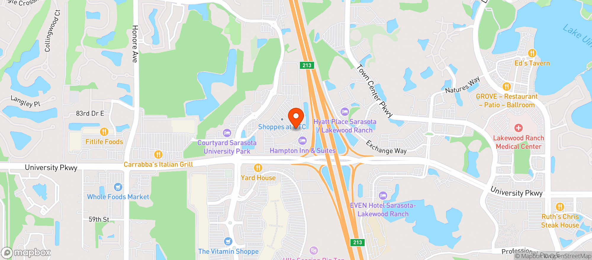Map showing Linksters Tap Room