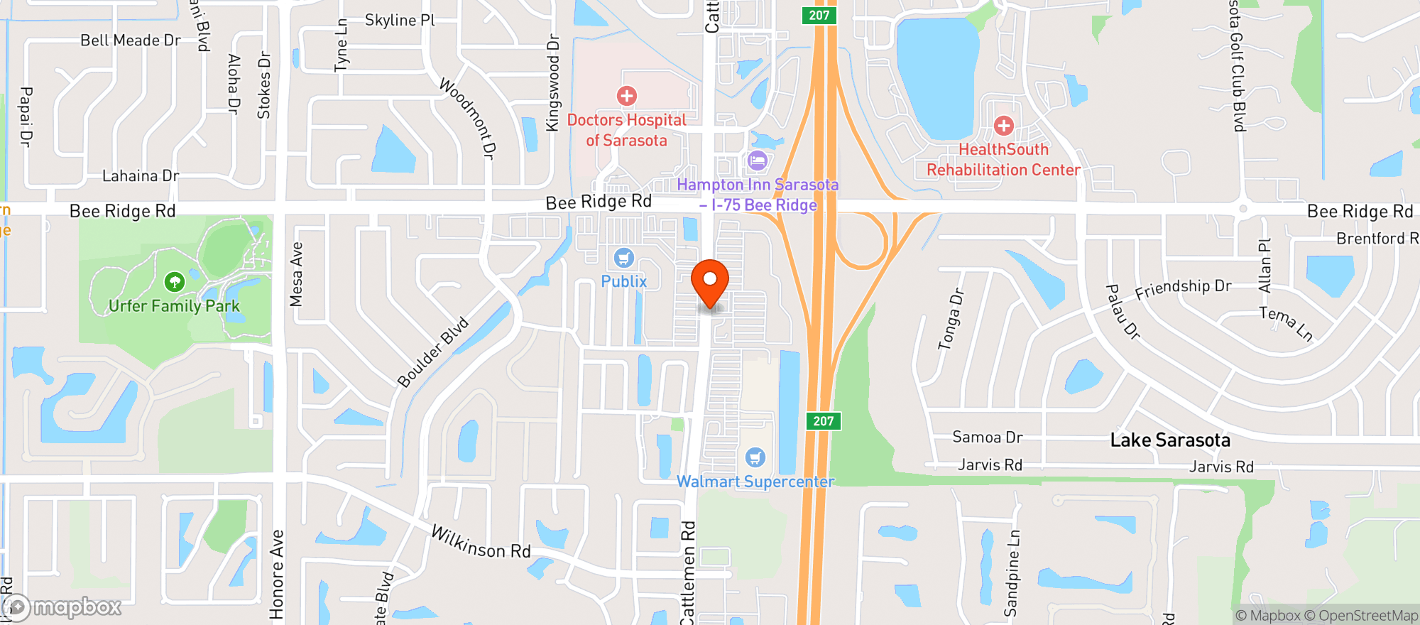 Map showing Sarasota Wine And Spirits