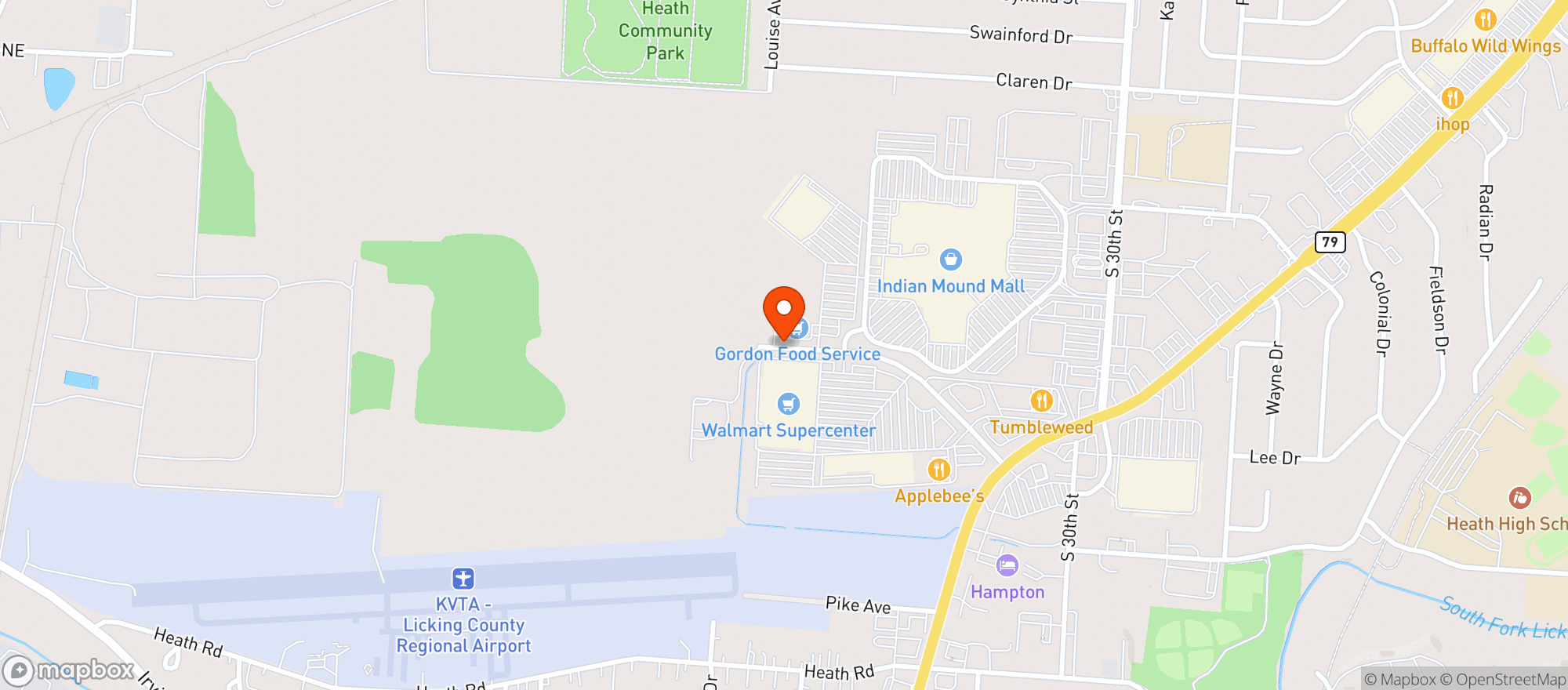 Map showing Target