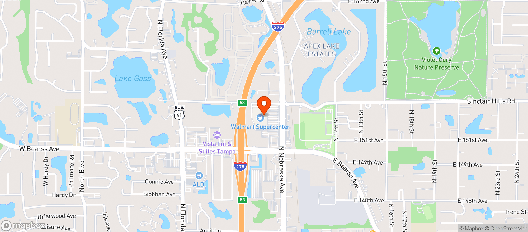 Map showing Walmart Supercenter #3197