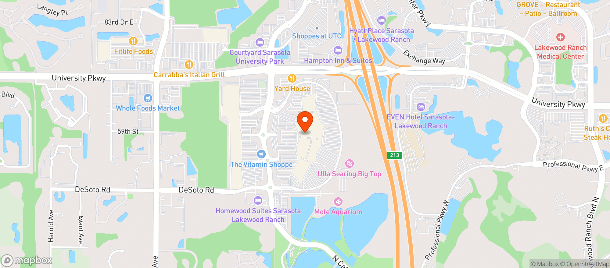 Map showing Cheesecake Factory #175