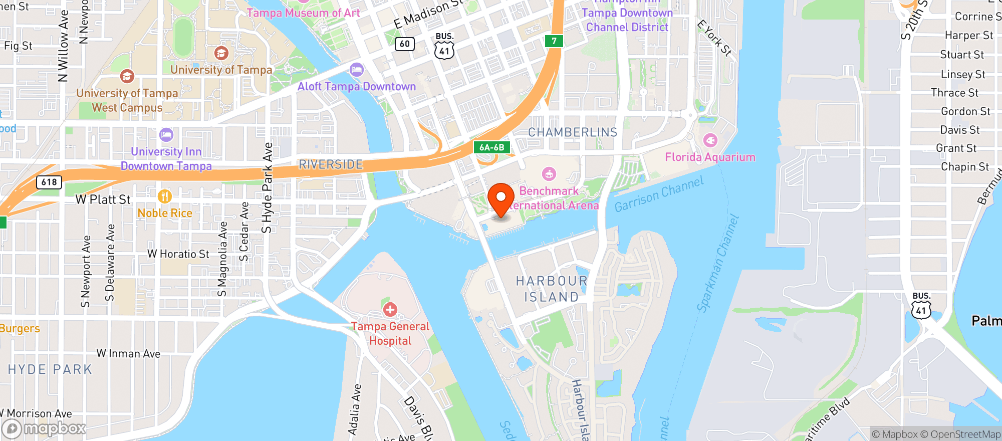 Map showing Marriott Hotels & Resorts