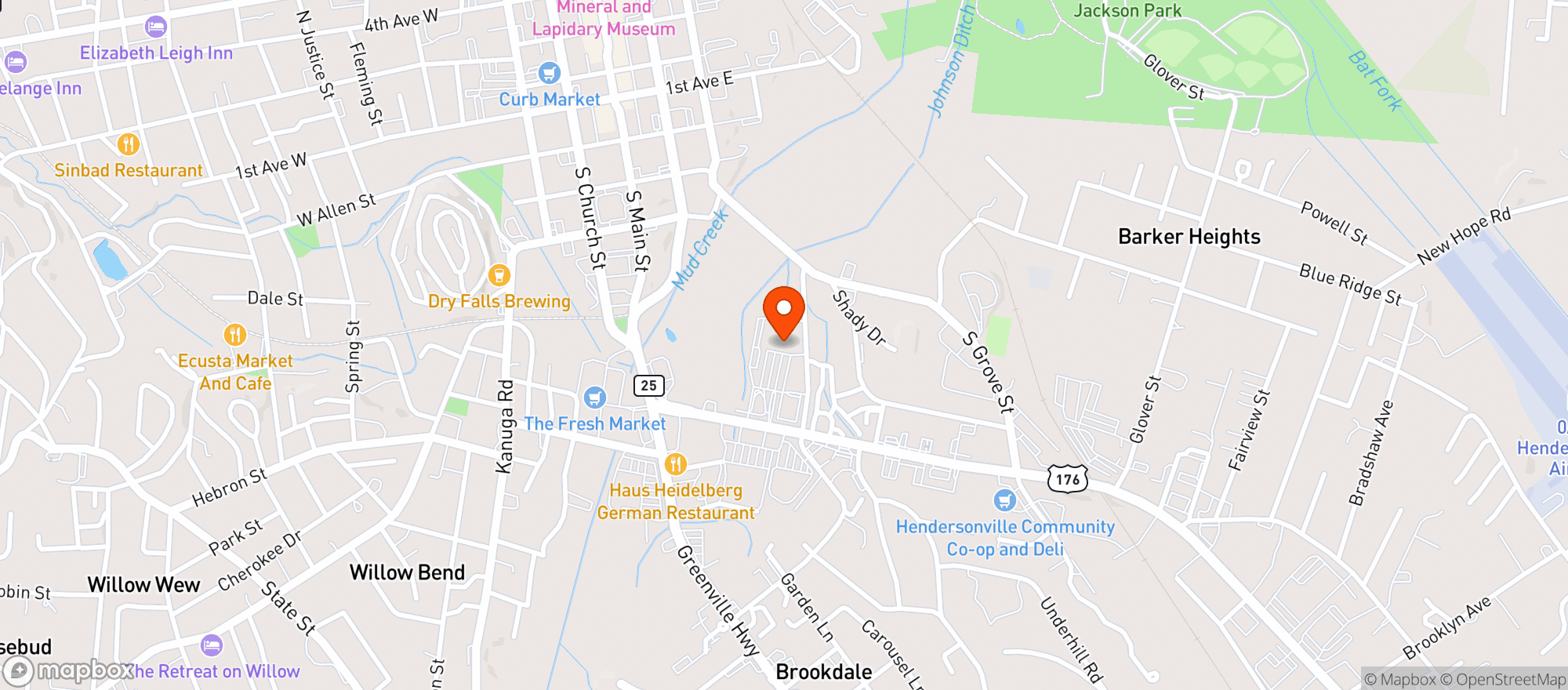 Map showing Harris Teeter