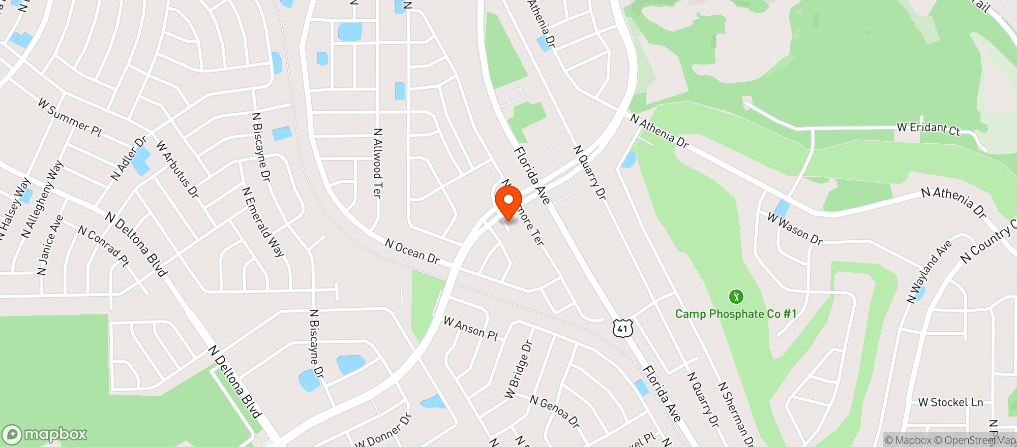 Map showing Vfw Post #4864