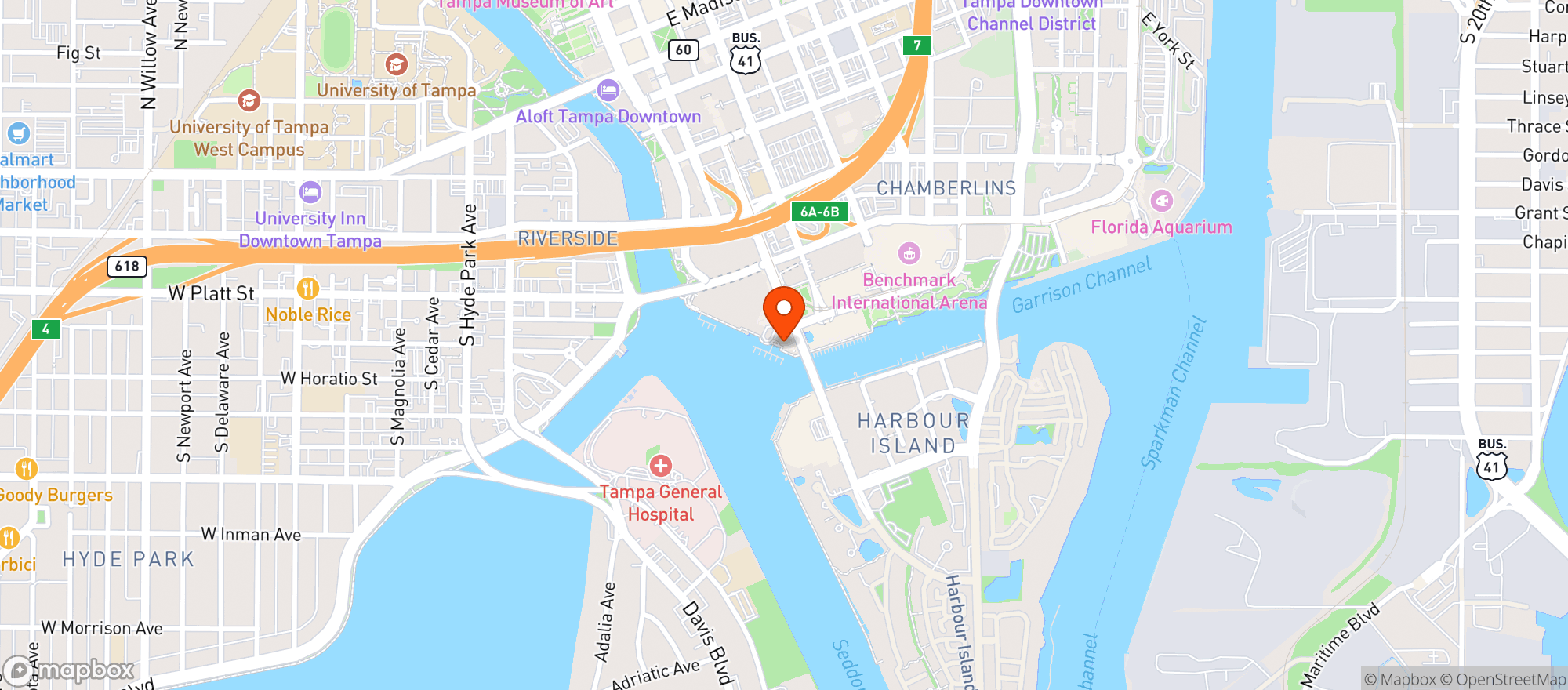 Map showing Sail Pavilion