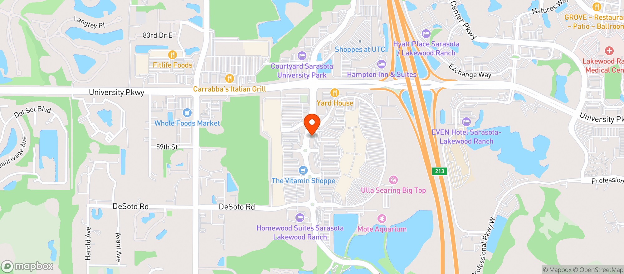 Map showing California Pizza Kitche #321