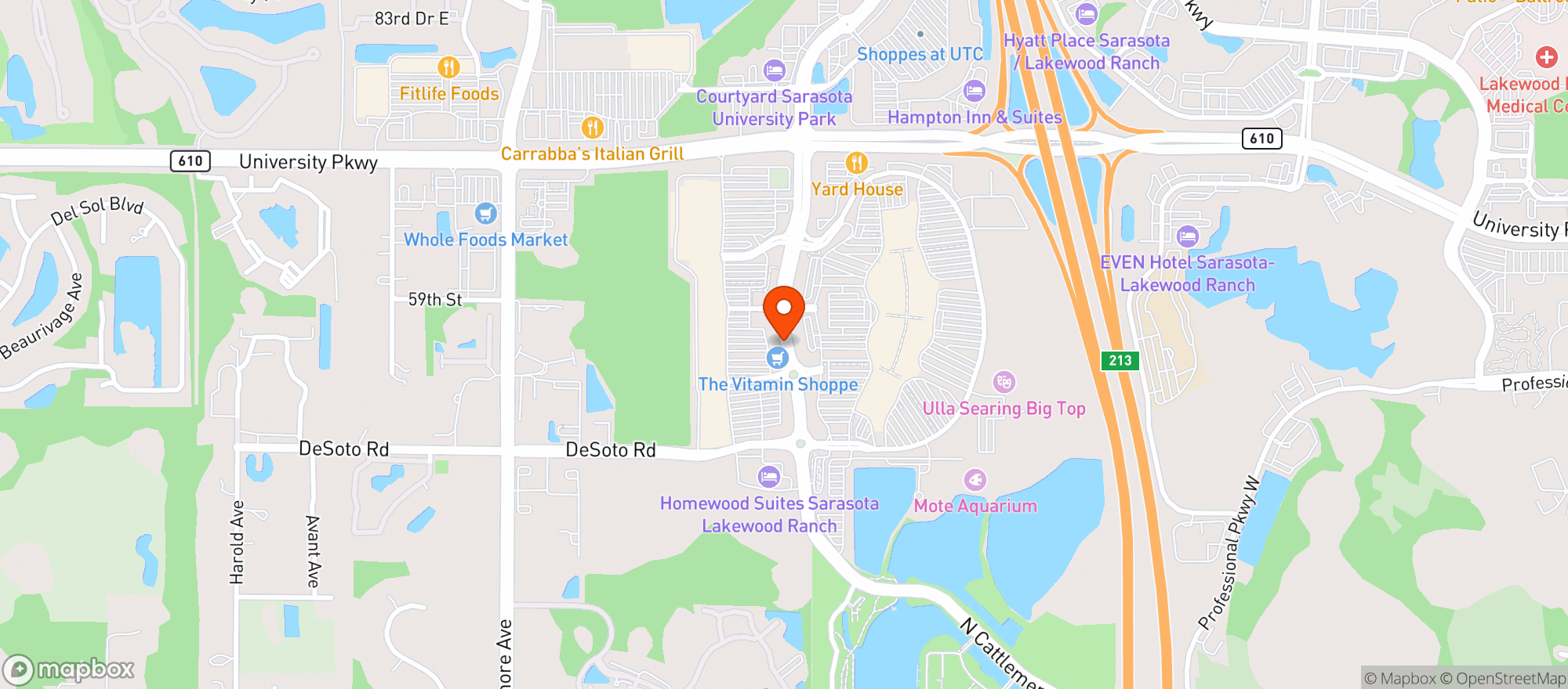 Map showing Roccos Tacos & Tequila Bar