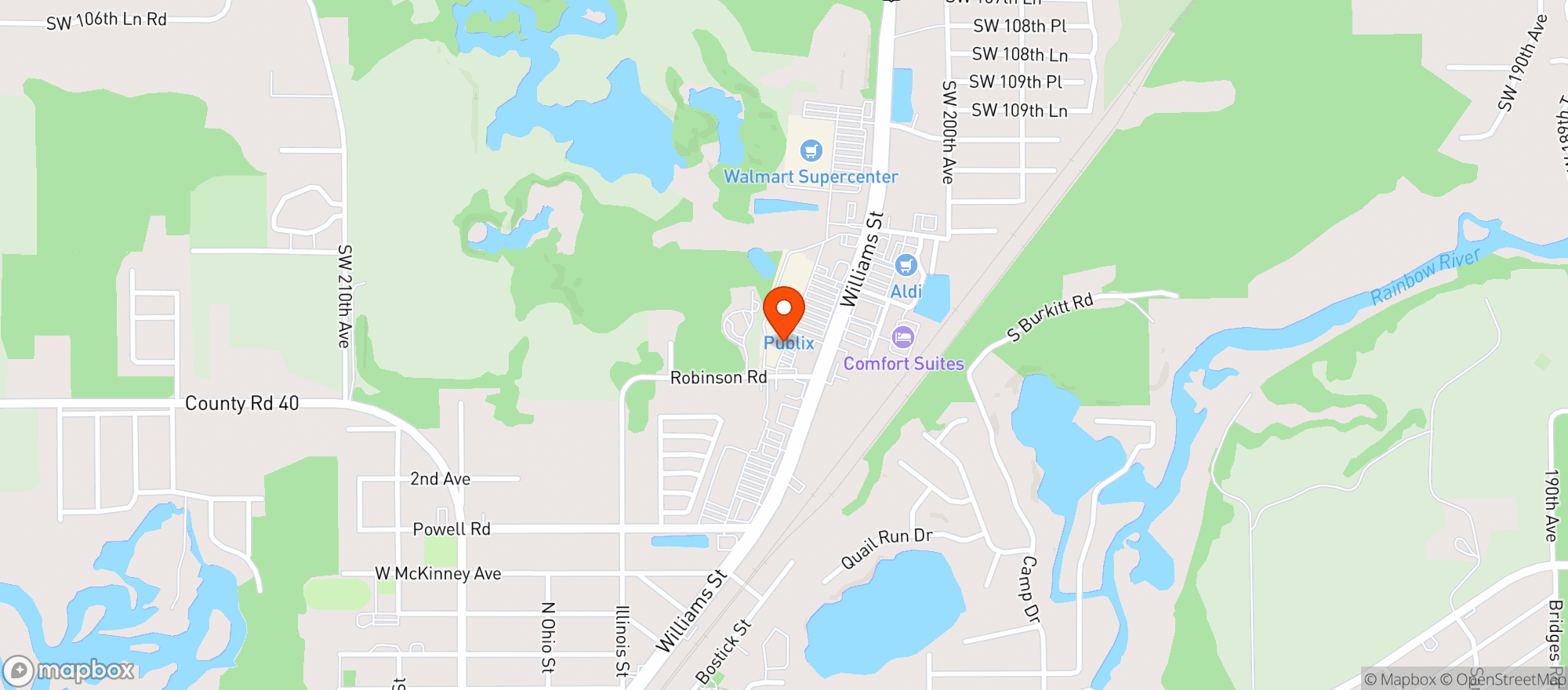 Map showing Publix Super Market